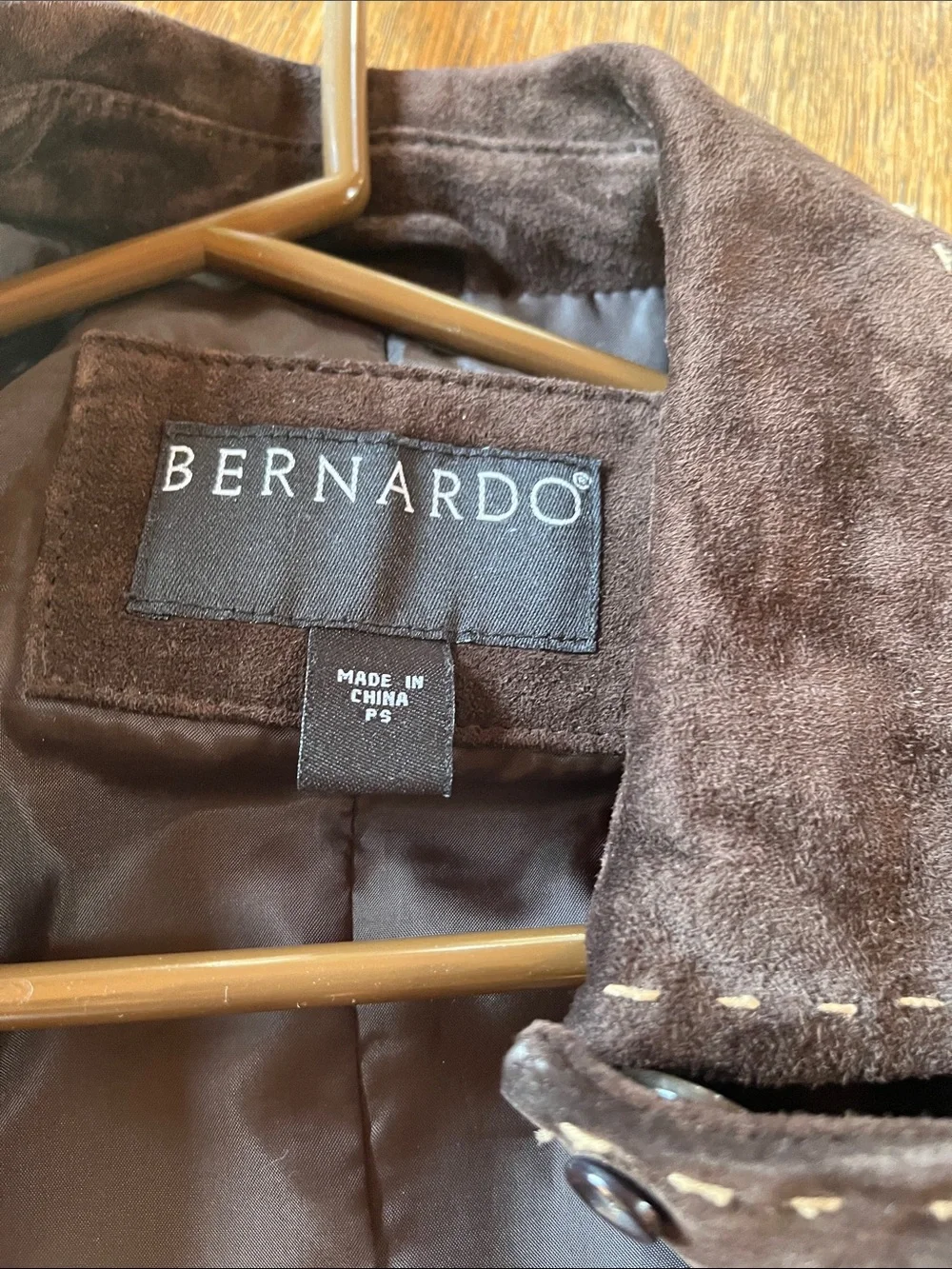 Bernardo Dark Chocolate Suede Button-Front Jacket